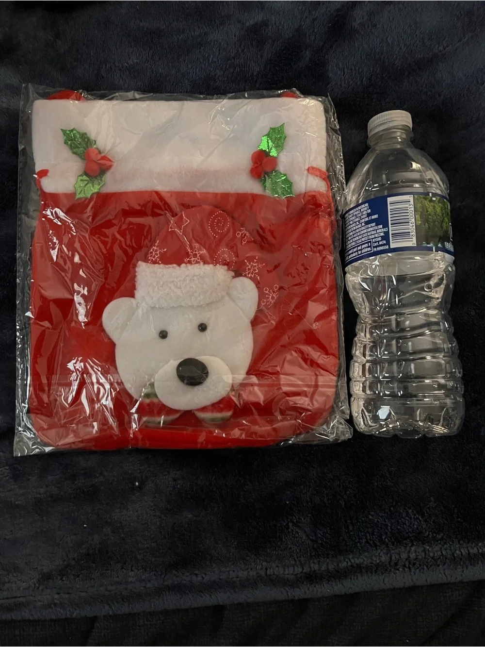 NEW 20 pieces Kids Holiday Plush Bear Tote Bag in Red and White